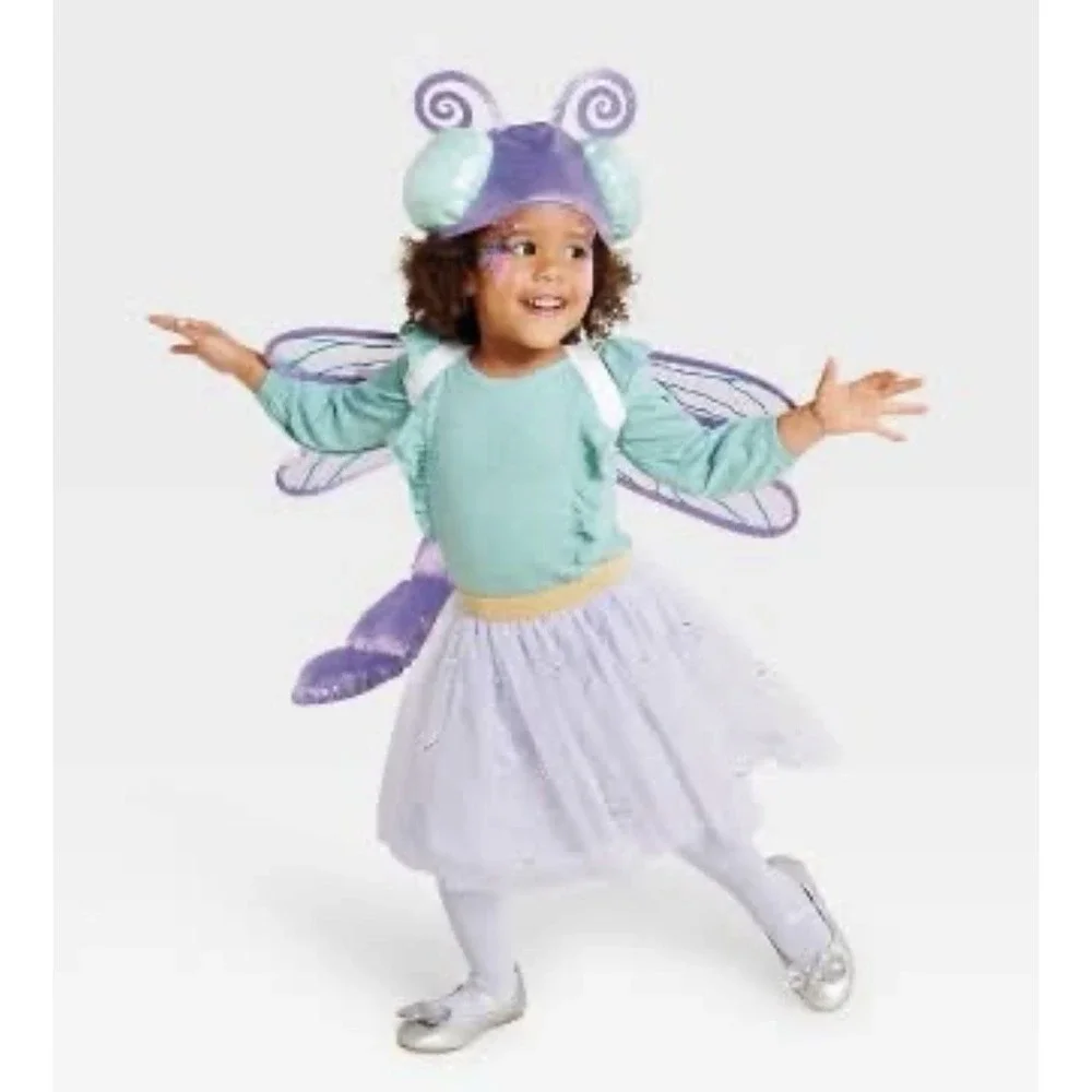 Hyde And Eek Boutique Dragonfly Costume Toddler One Size Hat And Wings New